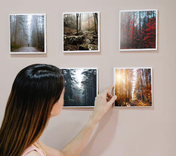 Let our expertise guide you towards the perfect arrangements for your wall decor. Experience the joy of creating a visually stunning space that tells your story through artfully arranged photos.